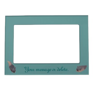 Two Swimming Otters Your Message Magnetic Frame