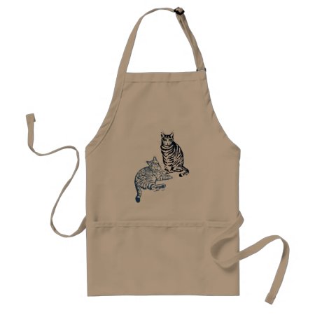 Two Tabby Cats Apron