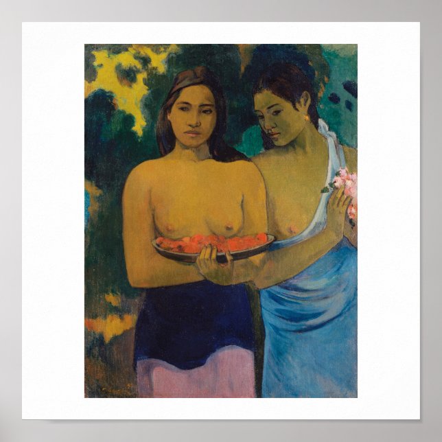 "TWO TAHAITIAN WOMEN" PAUL GAUGUIN POSTER 1899 (Front)