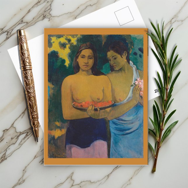 Two Tahitian Women (1899) by Paul Gauguin  Postcard (Creator Uploaded)