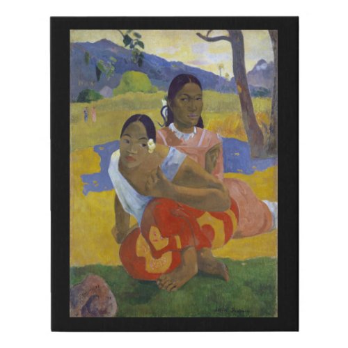 Two Tahitian Women Gauguin Faux Canvas Print