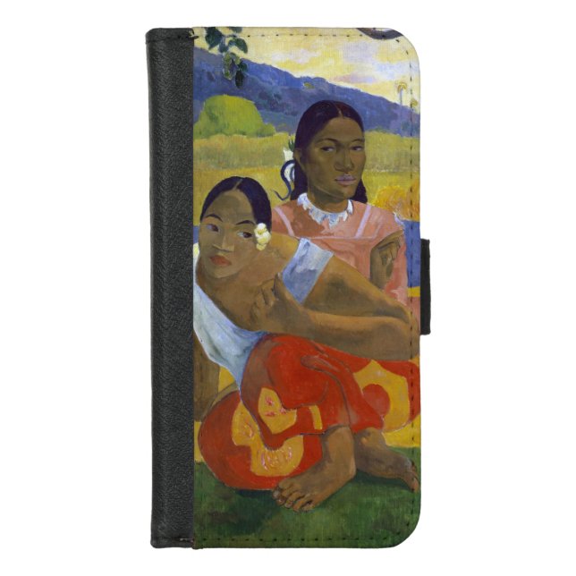 Two Tahitian Women, Gauguin iPhone Wallet Case (Front)