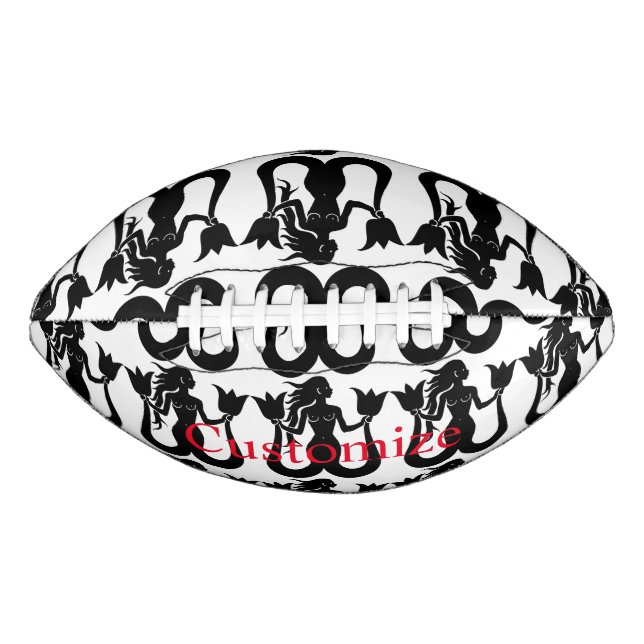 Two-Tail Mermaid Silhouette Thunder_Cove Football (Front)