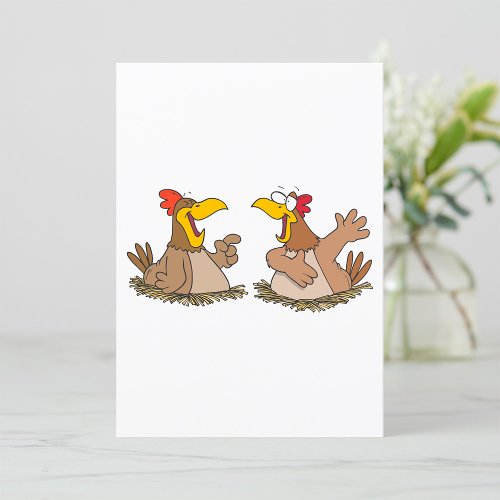 Two Talking Chickens Invitation