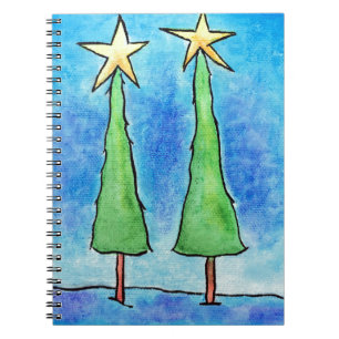Two Tall Christmas Trees Notebook