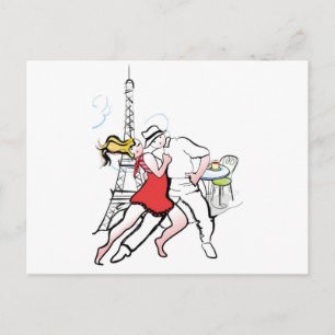 Two Tangueros in Paris Postcard