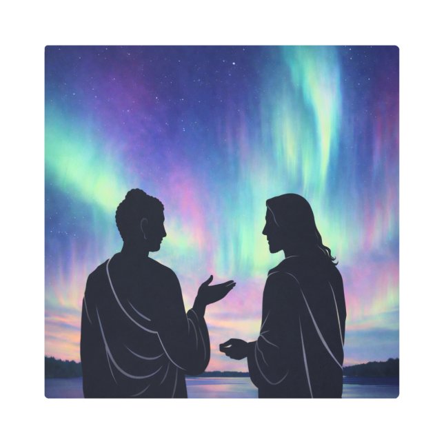 Two Teachers, One Silence Metal Print (Front)