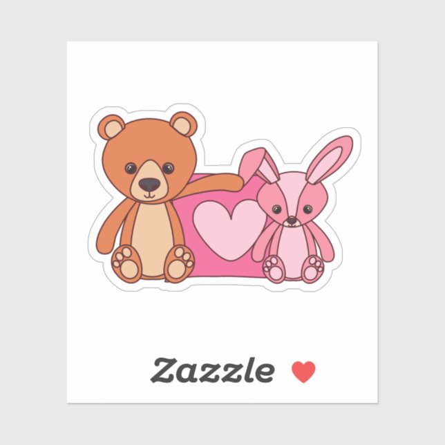 Two teddies sticker (Sheet)