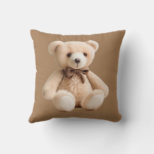 Two teddy bears for one cushion