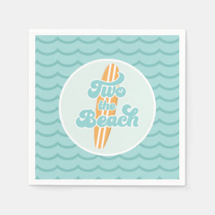Two the Beach Surf Beach 2nd Birthday Napkins