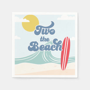 Two the Beach Surf Beach 2nd Birthday Napkins