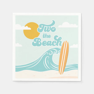 Two the Beach Surf Beach 2nd Birthday Napkins