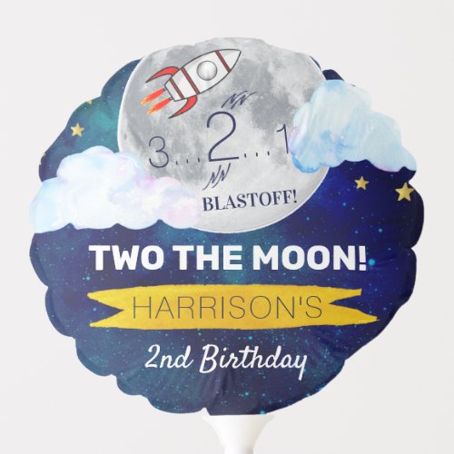 Two The Moon 2nd Birthday Balloon