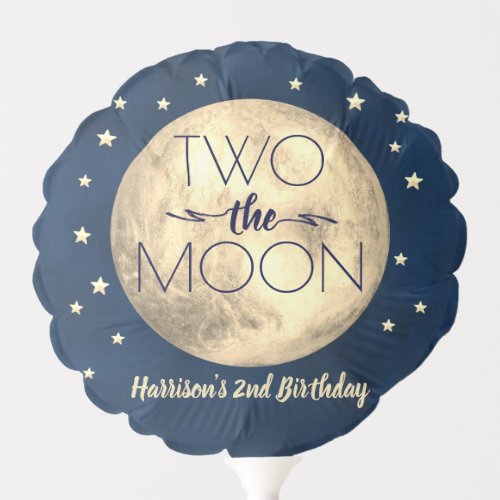 Two The Moon 2nd Birthday Balloon