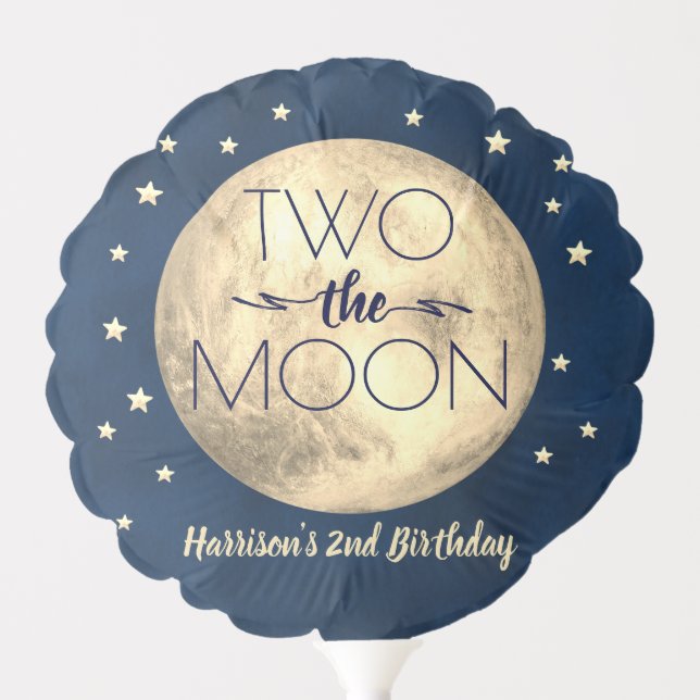 Two The Moon 2nd Birthday Balloon (Front)