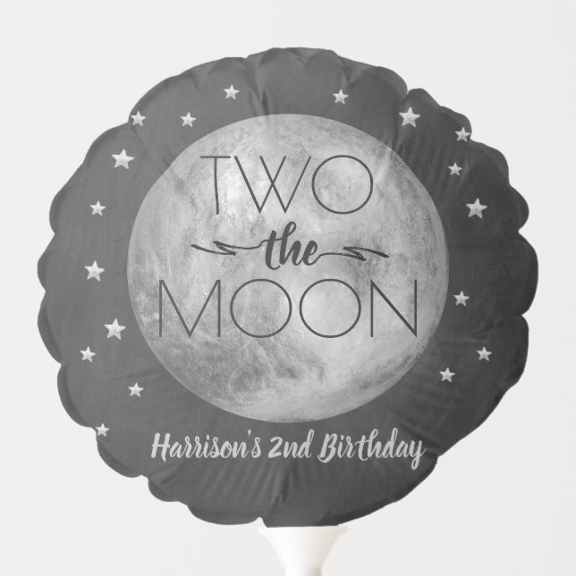 Two The Moon 2nd Birthday Balloon (Front)