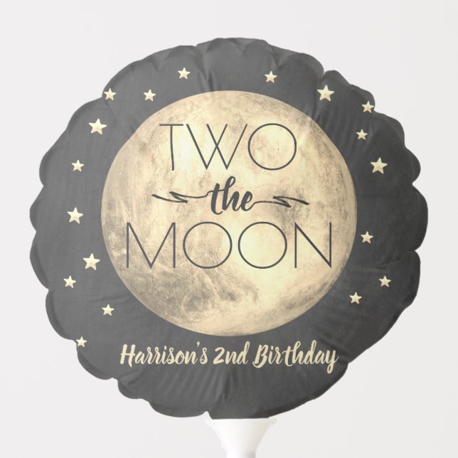 Two The Moon 2nd Birthday Balloon (Front)