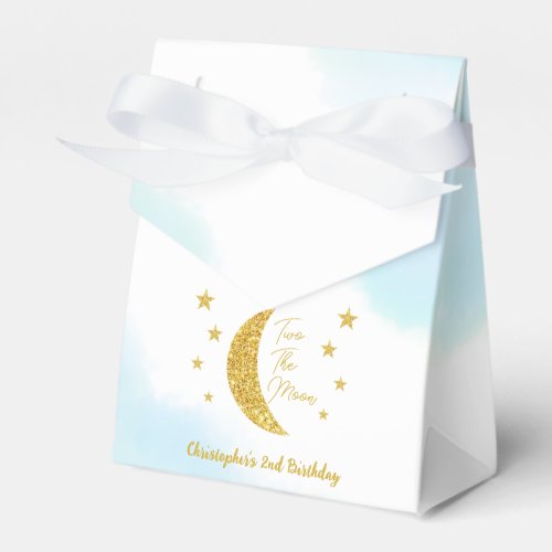 Two The Moon 2nd Birthday Favor Boxes