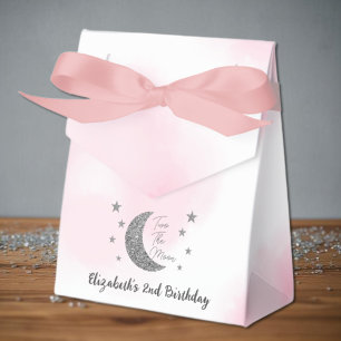 Two The Moon 2nd Birthday Favor Boxes