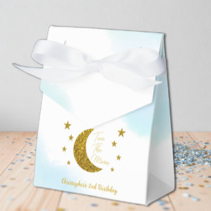 Two The Moon 2nd Birthday Favor Boxes