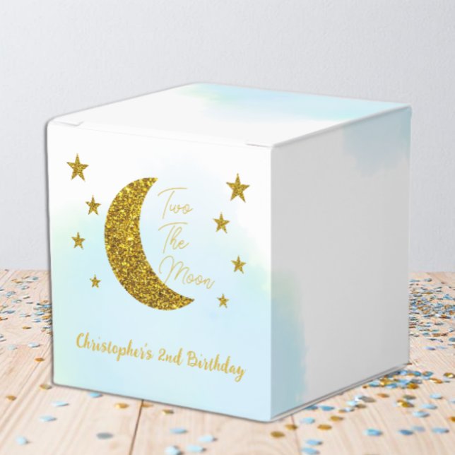 Two The Moon 2nd Birthday Favor Boxes (Creator Uploaded)