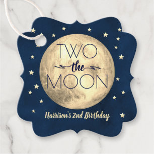 Two The Moon 2nd Birthday Favor Tags