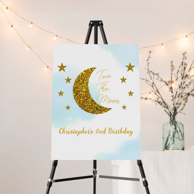 Two The Moon 2nd Birthday Foam Board (In Situ (Stand))