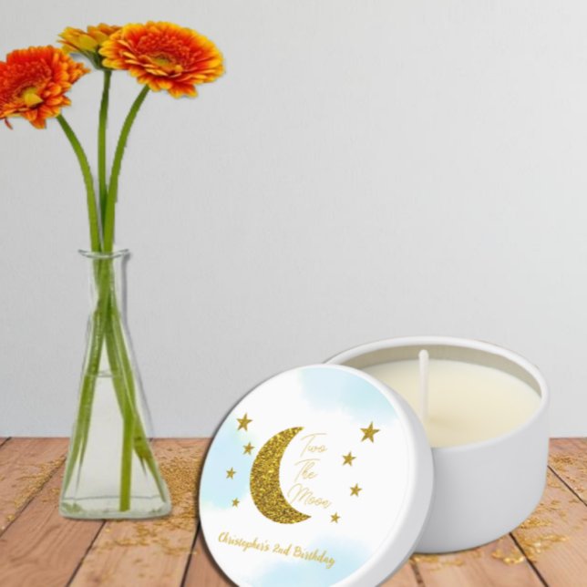 Two The Moon 2nd Birthday Mini Candle Favors (Creator Uploaded)