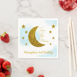 Two The Moon 2nd Birthday Napkins