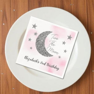 Two The Moon 2nd Birthday Napkins