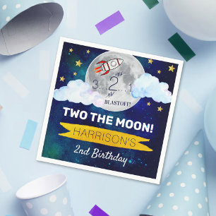 Two The Moon 2nd Birthday Napkins