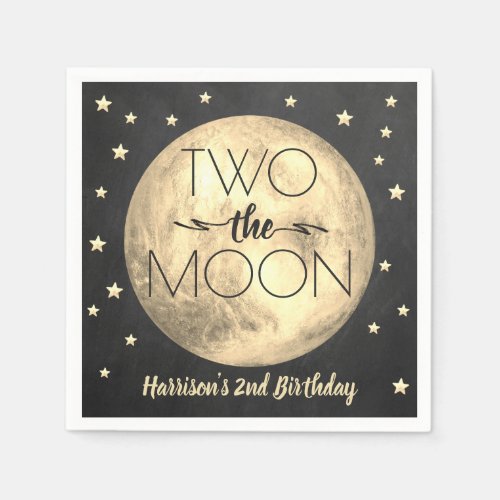Two The Moon 2nd Birthday Napkins