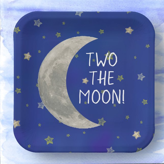 Two The Moon 2nd birthday  Paper Plates (Creator Uploaded)