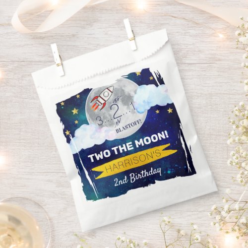 Two The Moon 2nd Birthday Party Favor Bag