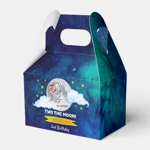 Two The Moon 2nd Birthday Party Favor Boxes