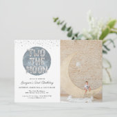 Two the Moon | 2nd Birthday Party Invitation (Standing Front)