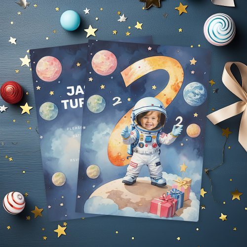 Two the Moon 2nd Birthday Party Invitation