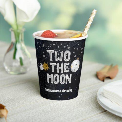 Two the Moon 2nd Birthday Party Paper Cup