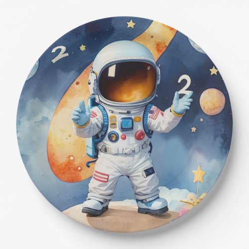 Two the Moon 2nd Birthday Party Paper Plates