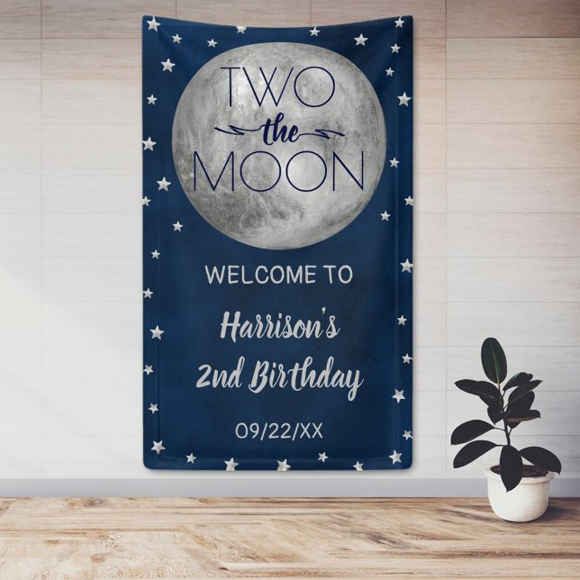Two The Moon 2nd Birthday Party Welcome Banner (Creator Uploaded)