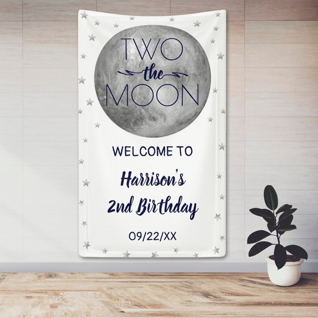 Two The Moon 2nd Birthday Party Welcome Banner (Creator Uploaded)