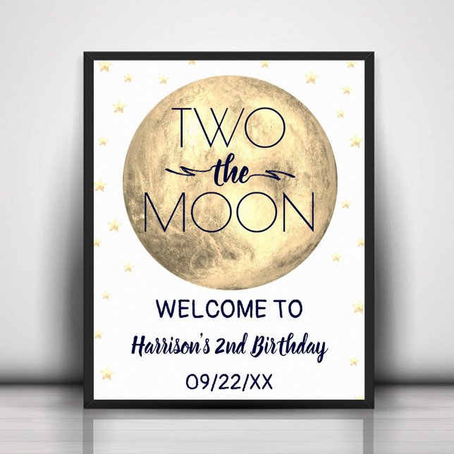 Two The Moon 2nd Birthday Party Welcome Poster (Creator Uploaded)