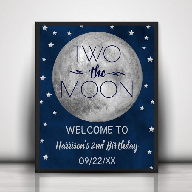 Two The Moon 2nd Birthday Party Welcome Poster (Creator Uploaded)