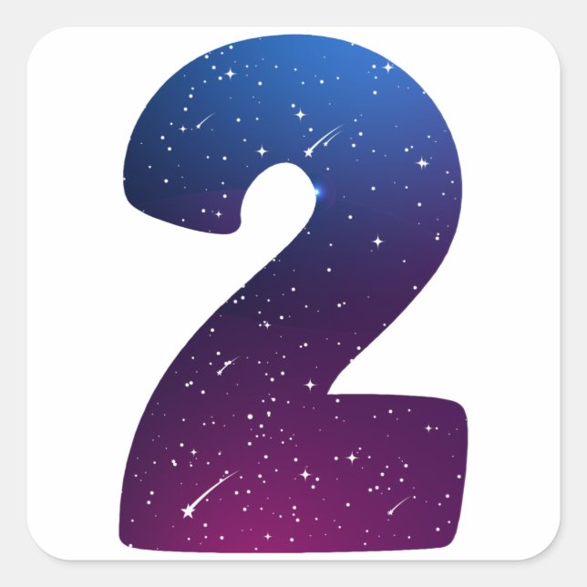 TWO THE MOON 2nd Birthday Toddler Space Birthday Square Sticker (Front)