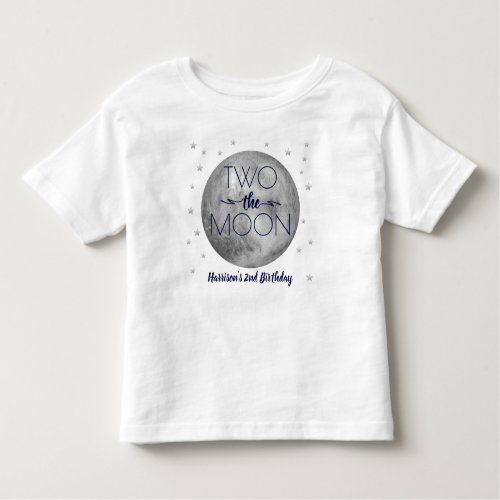 Two The Moon 2nd Birthday Toddler T_shirt
