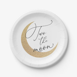 Two the Moon Birthday Paper Plates