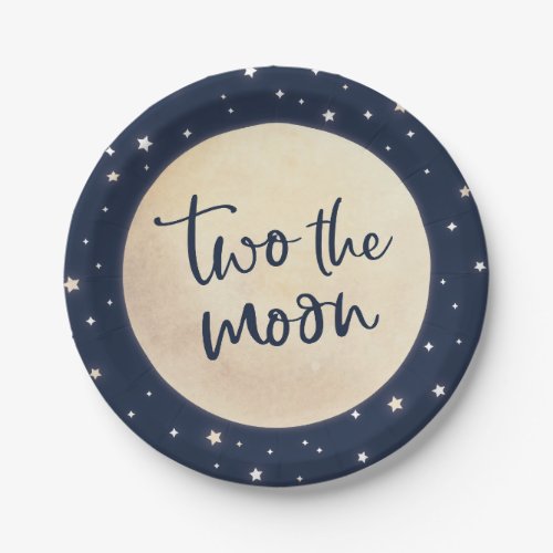 Two the Moon Birthday Party Plates