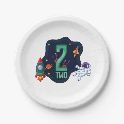 Two the Moon Birthday Party Plates