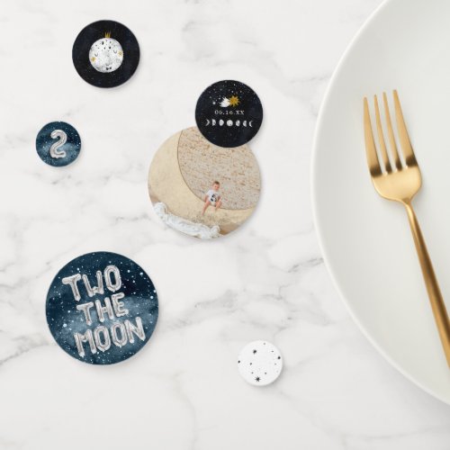 Two the Moon Birthday Personalized Table Confetti