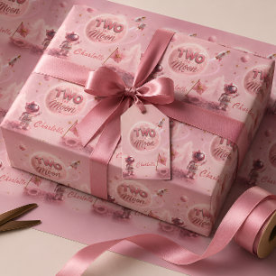 Two The Moon Birthday Wrapping Paper